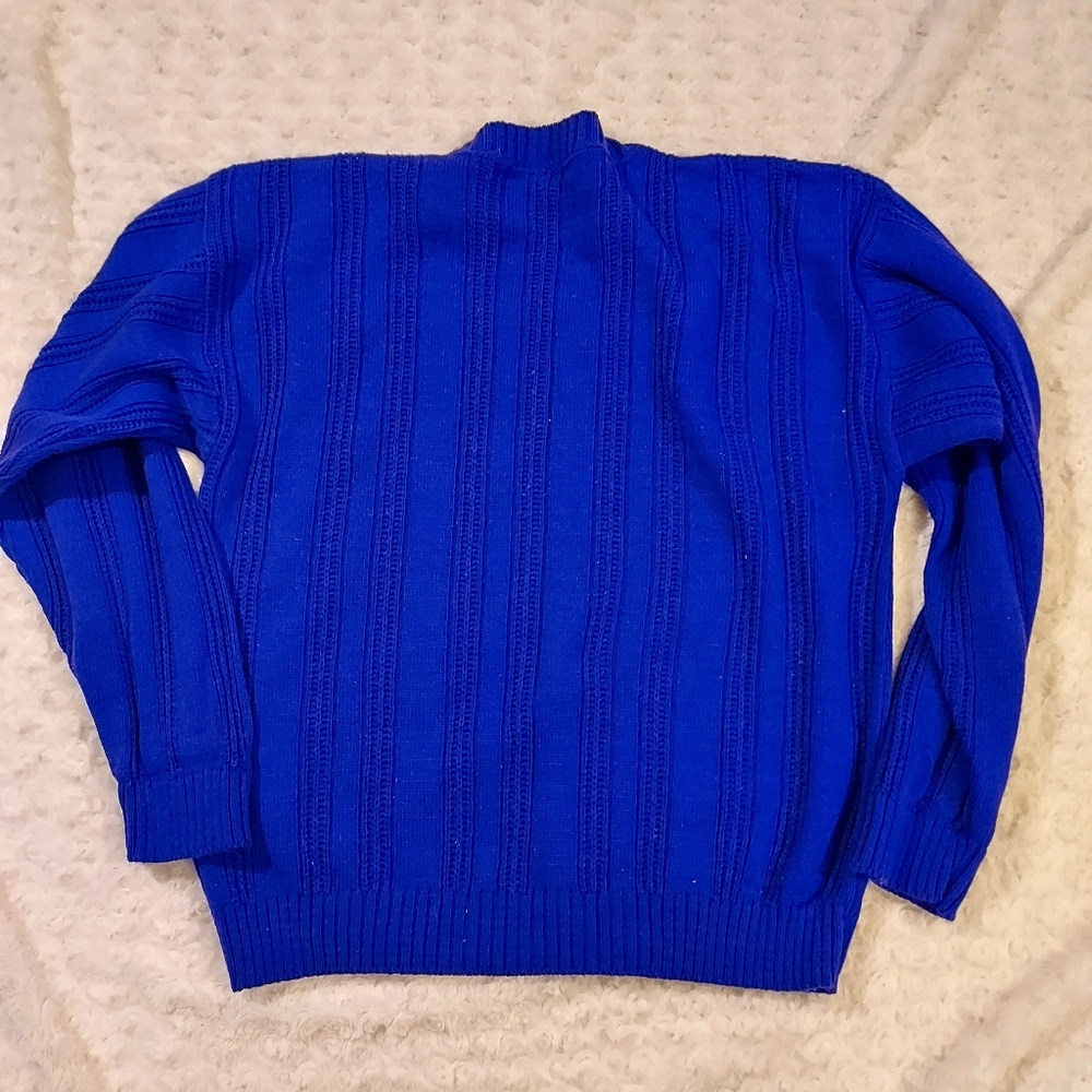Vintage Serious Affairs Soft Purple Jewel tone knit sweater MED Luxury Royal Y2K - Picture 5 of 6